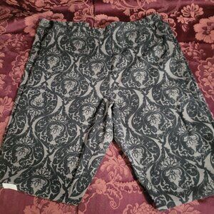 Woman with Control Black Gray Pants Medium